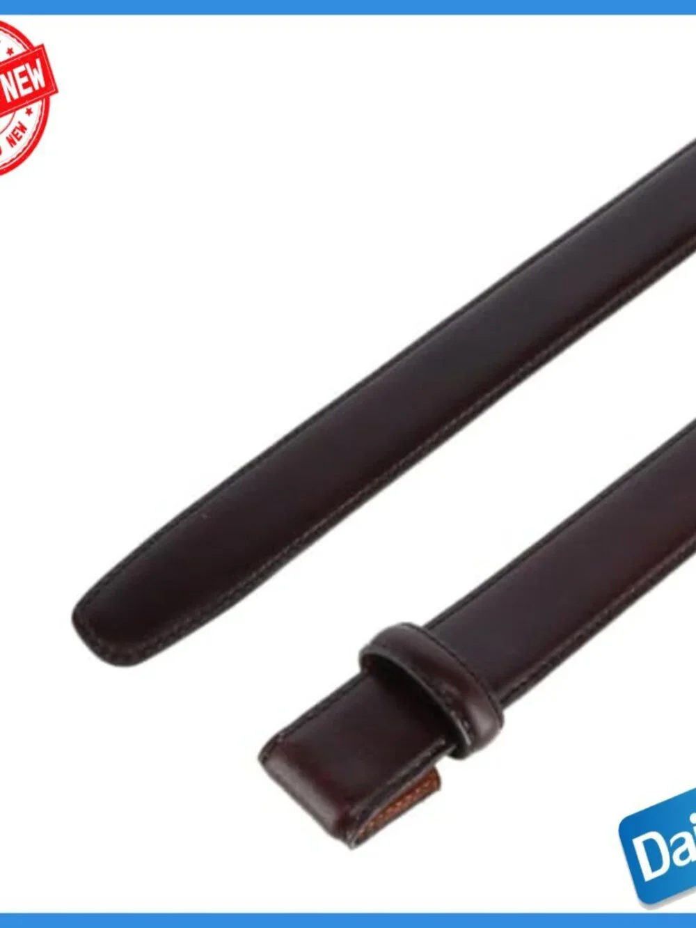 Men's 1 Inch Leather Belt Strap, Snap Closure, Adjustable, Golf Accessory